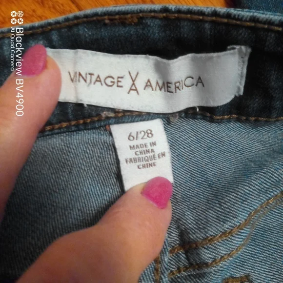 Vintage X America Blue Jeans - size 6/28 - Picture 2 of 6